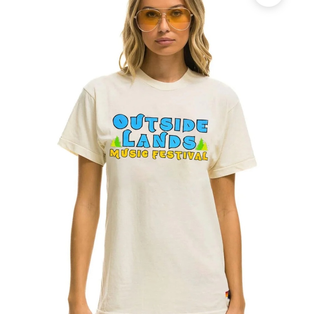 Aviator Nation Cream Festival Tee